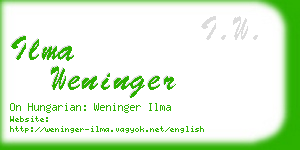 ilma weninger business card
